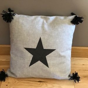 Coussin carré avec star